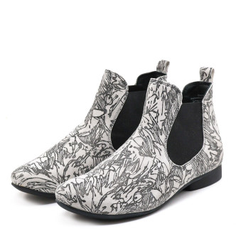 Think 000414 Guad2 Womens Bootees | Chelsea white-grey